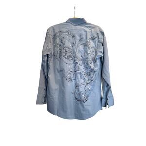 Brooks And Dunn Panhandle slim Western Long Sleeve Shirt - Size M - Embroidered